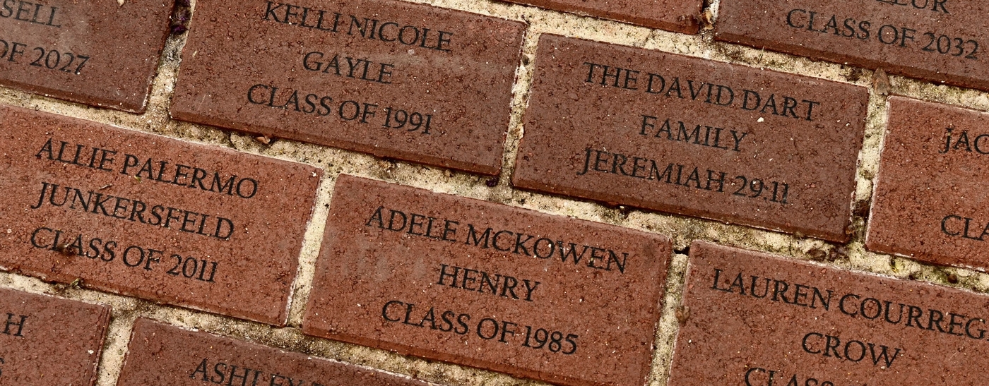 Image of Memorial bricks at Silliman