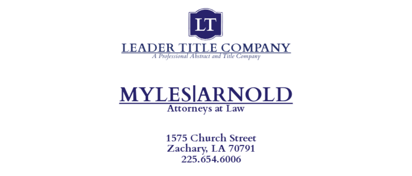 Leader Title/ Myles Law Firm Logo